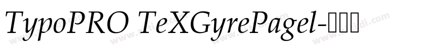 TypoPRO TeXGyrePagel字体转换
